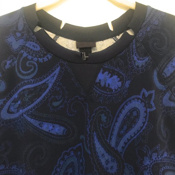 H&M Navy Ripped Sweatshirt NWOT - Picture 3 of 6